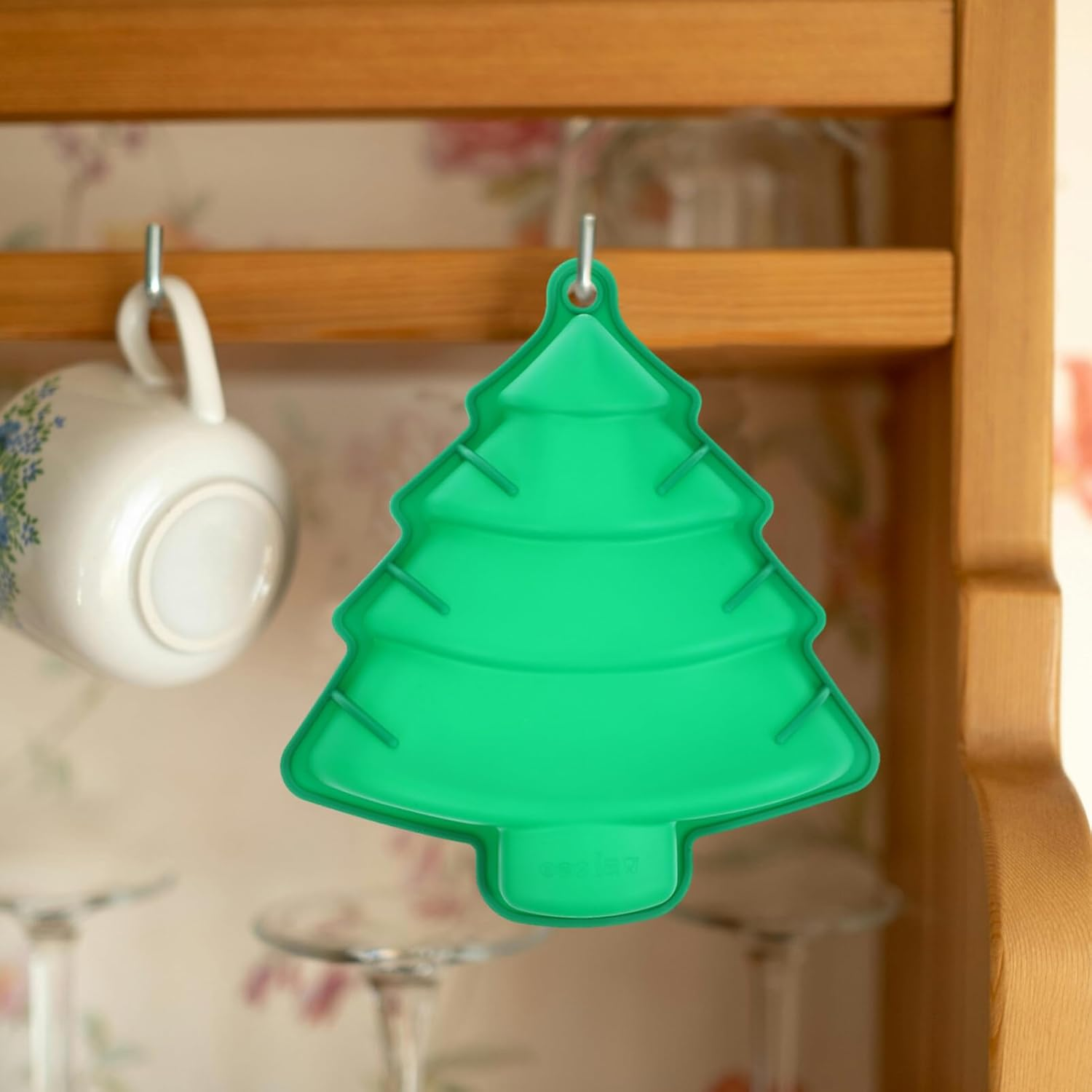 Christmas Tree Cake Pan Silicone Baking Mold Non-Stick Easy for Festive Decor image number 3