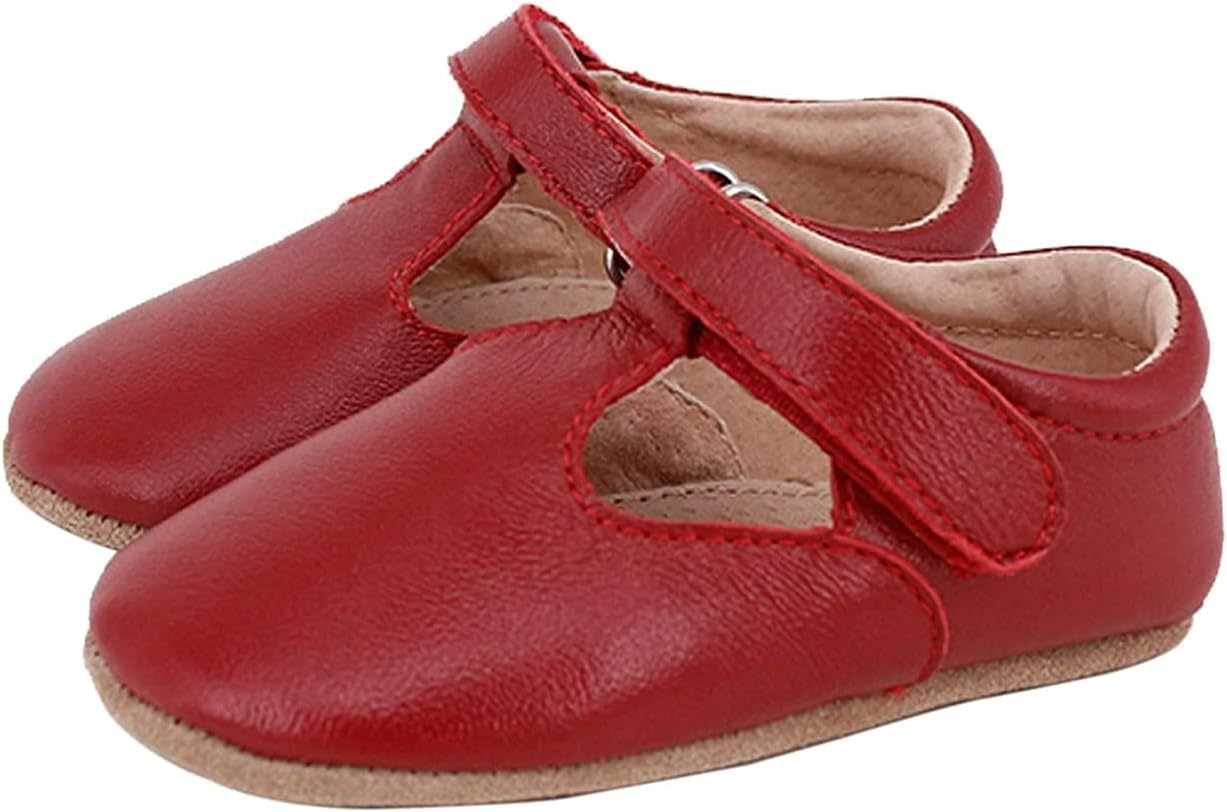 SKEANIE Pre-Walker Leather T-Bar Shoes