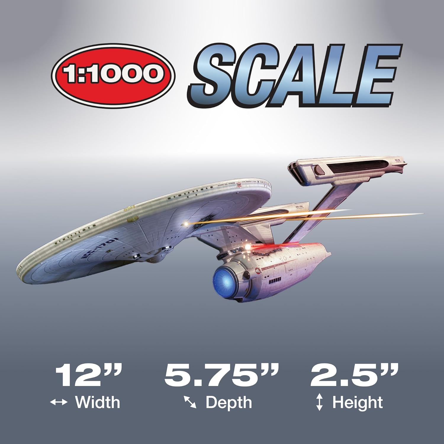 Polar Lights 1/1000 Star Trek U.S.S Enterprise Refit Wrath of Khan Edition 2T Plastic Model Kit image number 3