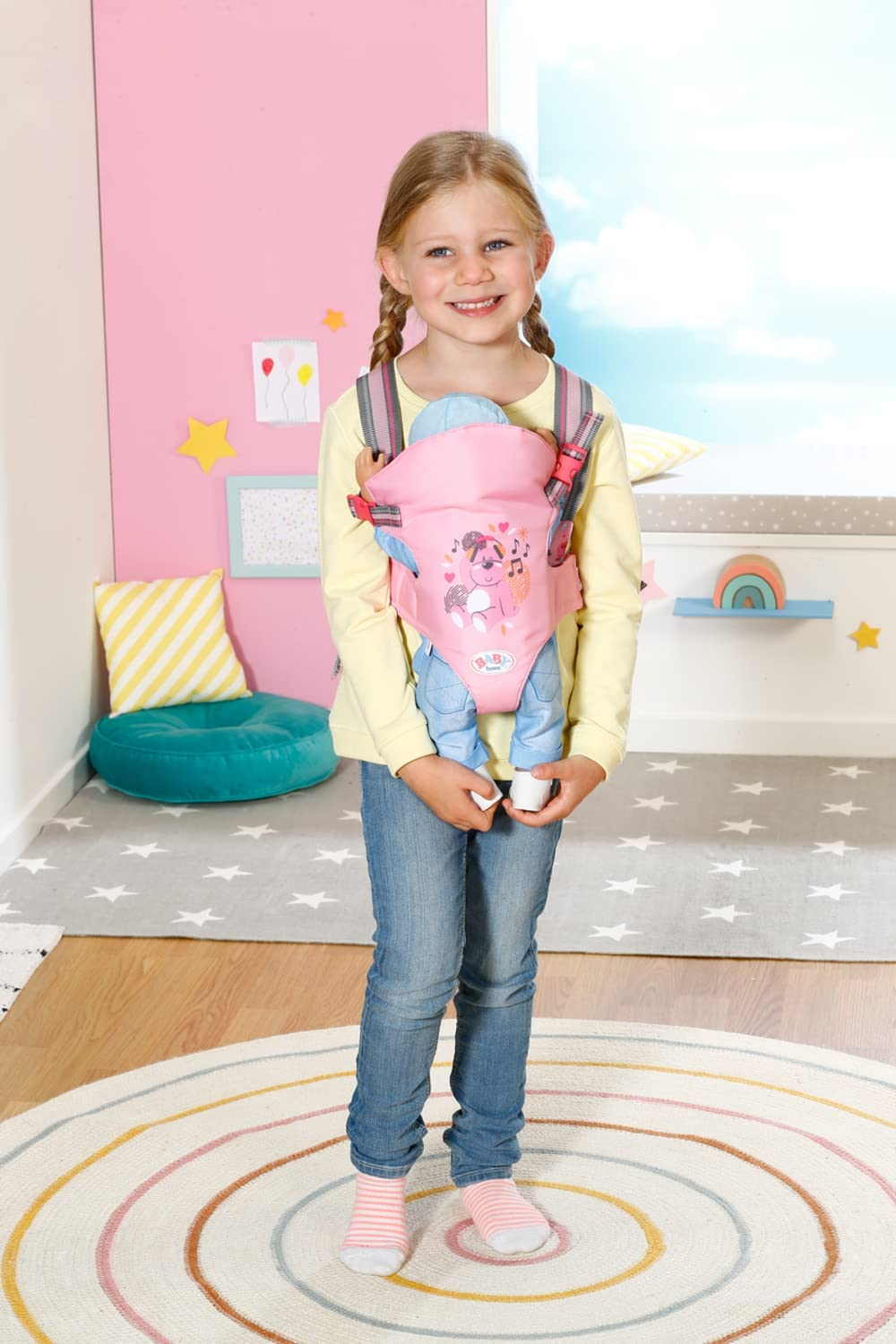 BABY Born&reg; Carrier for Toy Doll Kids/Children/Toddler Ages 3+, Doll Size 36-43Cm, Pink image number 4