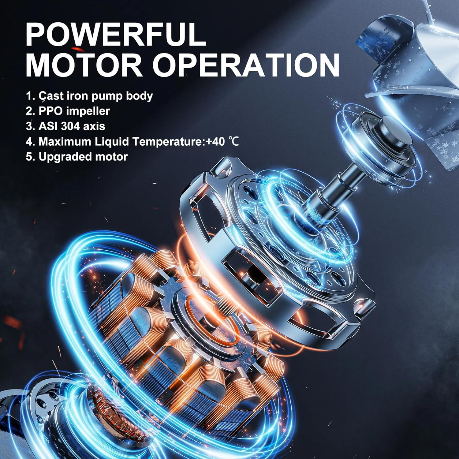 Advwin Water Pump, 2100W Automatic High Pressure Pumps Controller Multi Stage, 2HP Booster Pumps Irrigation image number 5