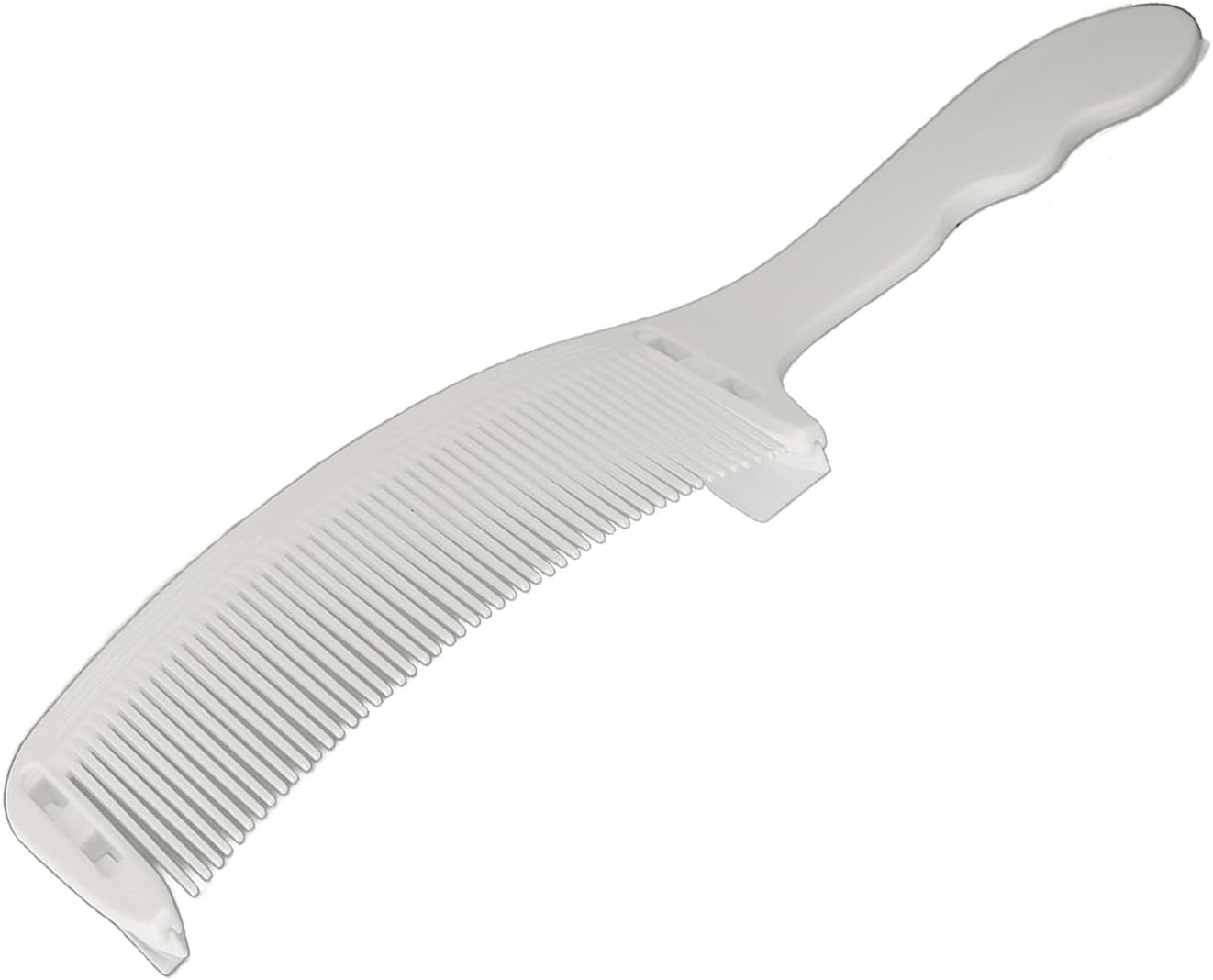 Generic Barber Clipper Comb, Flat Top Multifunctional Ergonomic Curved Clipper Comb Lightweight for Salon for Hair (White) - Black image number 6