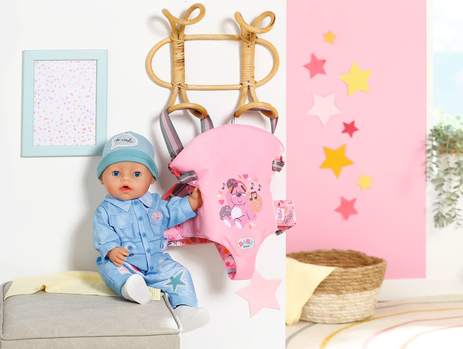 BABY Born&reg; Carrier for Toy Doll Kids/Children/Toddler Ages 3+, Doll Size 36-43Cm, Pink image number 3