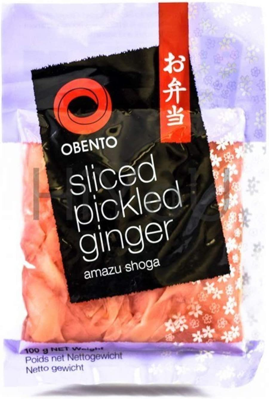 Obento Pink Sliced Pickled Ginger Amazu Shoga, 100 G