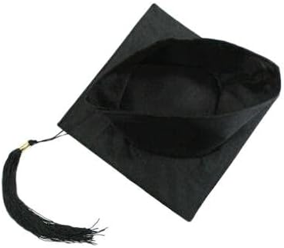 AIMALL Black Mortarboard Graduation Hat, Unisex Academic Cap for Bachelor, Master, Doctor, or Chancellor Ceremonies with Tassel image number 1