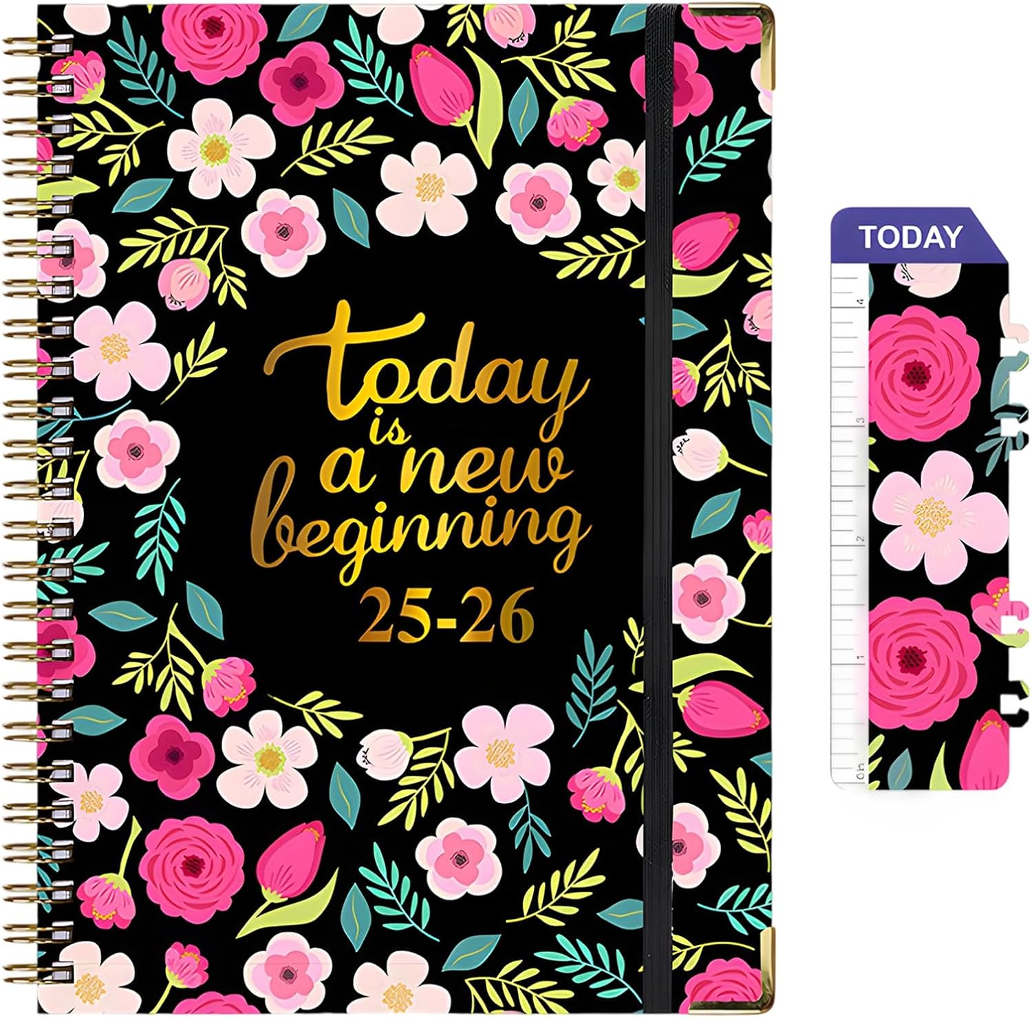 Academic Diary Planner 2025-2026, JUL 2025-JUN 2026 Weekly and Monthly Planner, A5 Daily with Twin-Wire Binding, Back Pocket, Premium Paper, 6.5X8.5In (A06, A06)