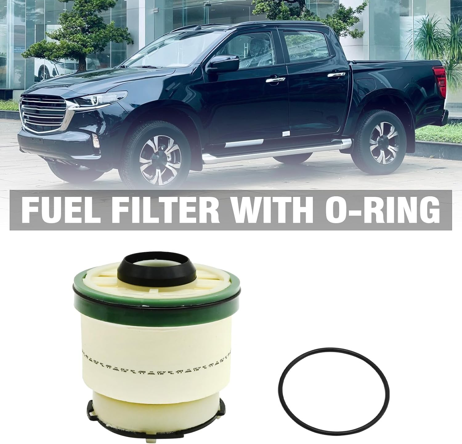 AB39-9176-AB Fuel Filter Engine Oil Filter with O Rings, Replacement for Ford Ranger XLT Crew Cab Pickup 4-Door 2013-2017, Replaces AB39-9176-AC U2Y0-13Z-A5 E804KPD513 AB399176AC image number 1