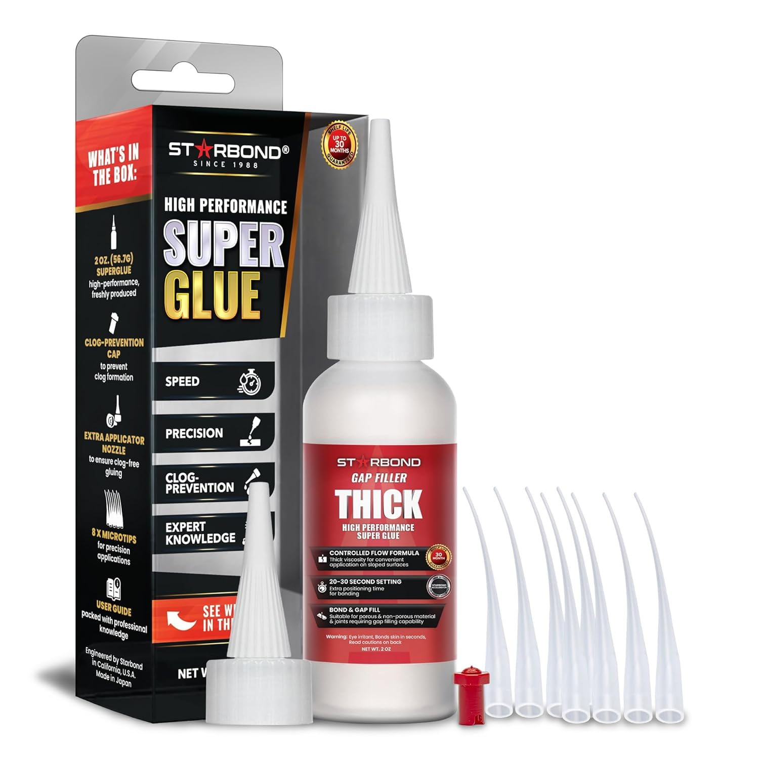 Premium Grade Cyanoacrylate (CA) Super Glue by STARBOND Gap Filler Thick 2000 CPS Viscosity Adhesive for Carpentry, Woodworking, Hobby Models, Archery Fletching (Thick, 2 Ounce) image number 2