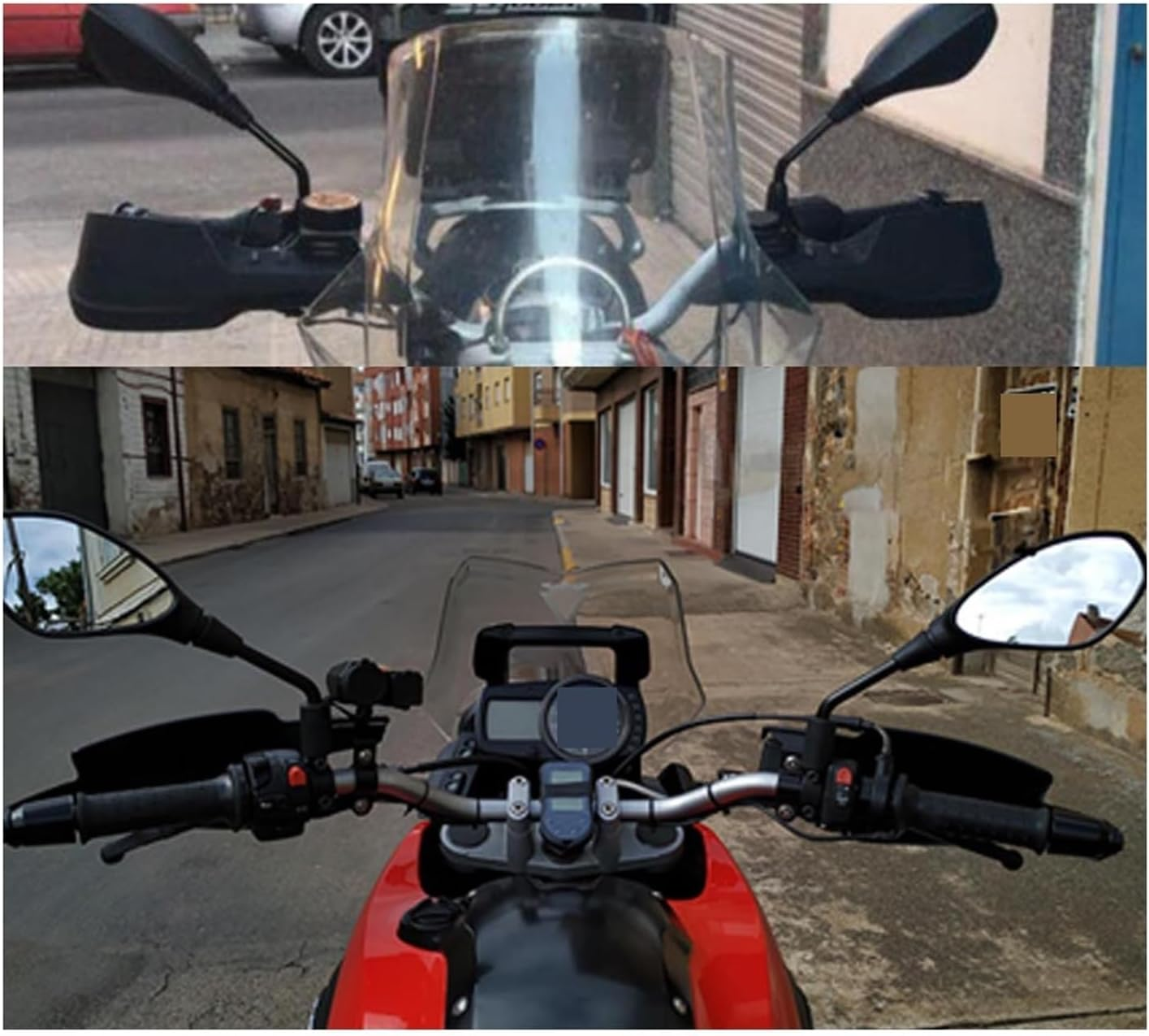 Jiningqiuguodianzi Universal Motorcycle Side Mirror Rear View Mirrors Black Retrovisor Moto Compatible with Triumph Tiger 800 Vn900 Bajaj Suzuki Vstrom Dl650 (Color : Khaki) image number 6