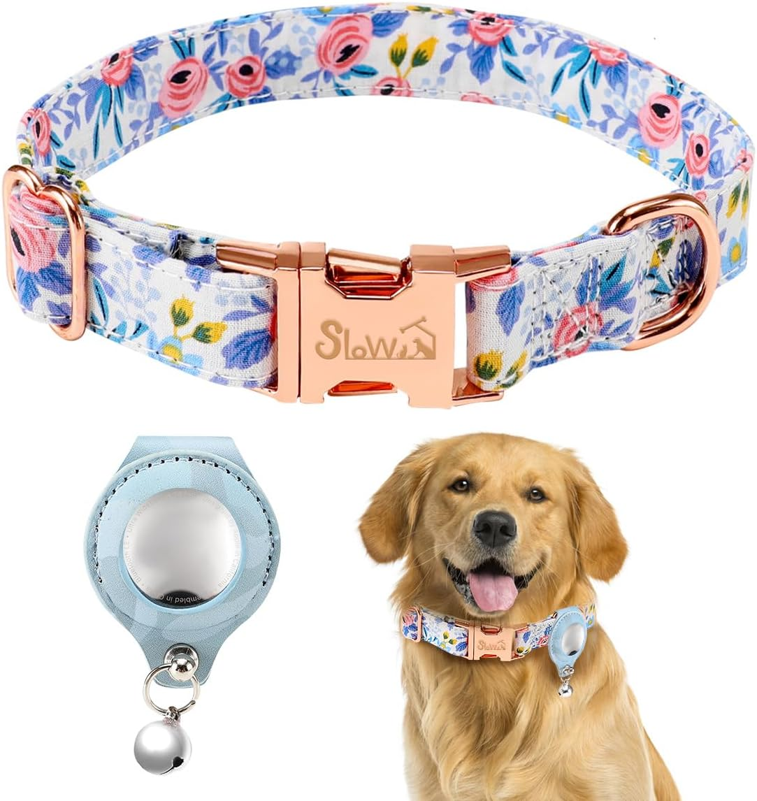 Slowton Dog Collar with Holder, Adjustable Dog Collar for Dogs with Quick Release Metal Buckle, Multicolor Comfortable Pet Collar for Small Medium Large Dogs Puppies image number 4
