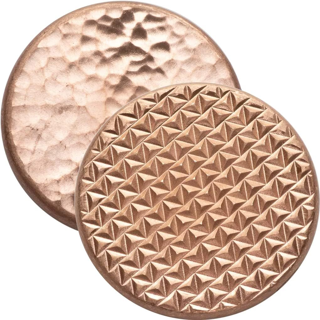 Duplex Worry Stone - Raw Copper - Hammered and Textured Combo image number 6