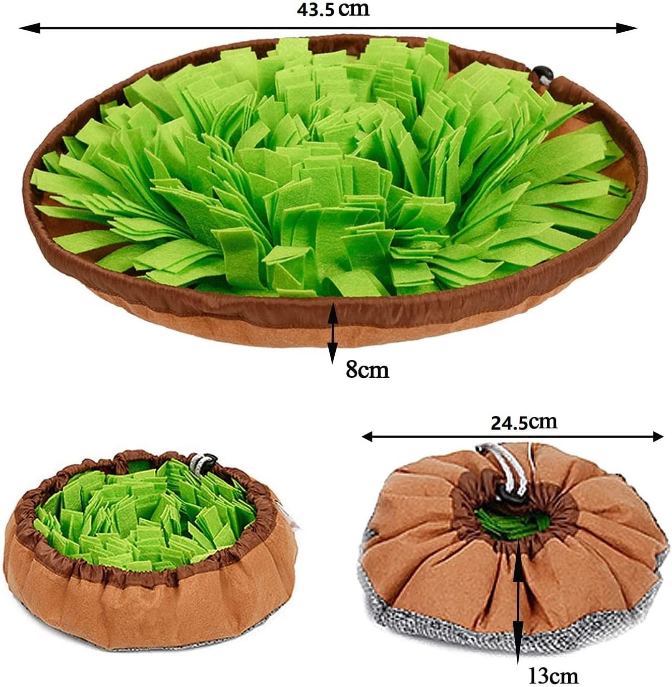 Snuffle Mat, Enrichment Toys Feeding Mat Interactive Dog Toys Puzzles Slow Feeding Training,Encourage Natural Foraging Skills and Nose Work Training - Machine Washable image number 3