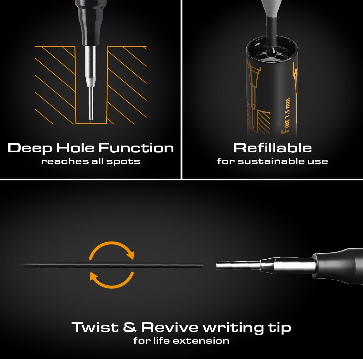 Pica Ink Deep Hole Marker, Red image number 4