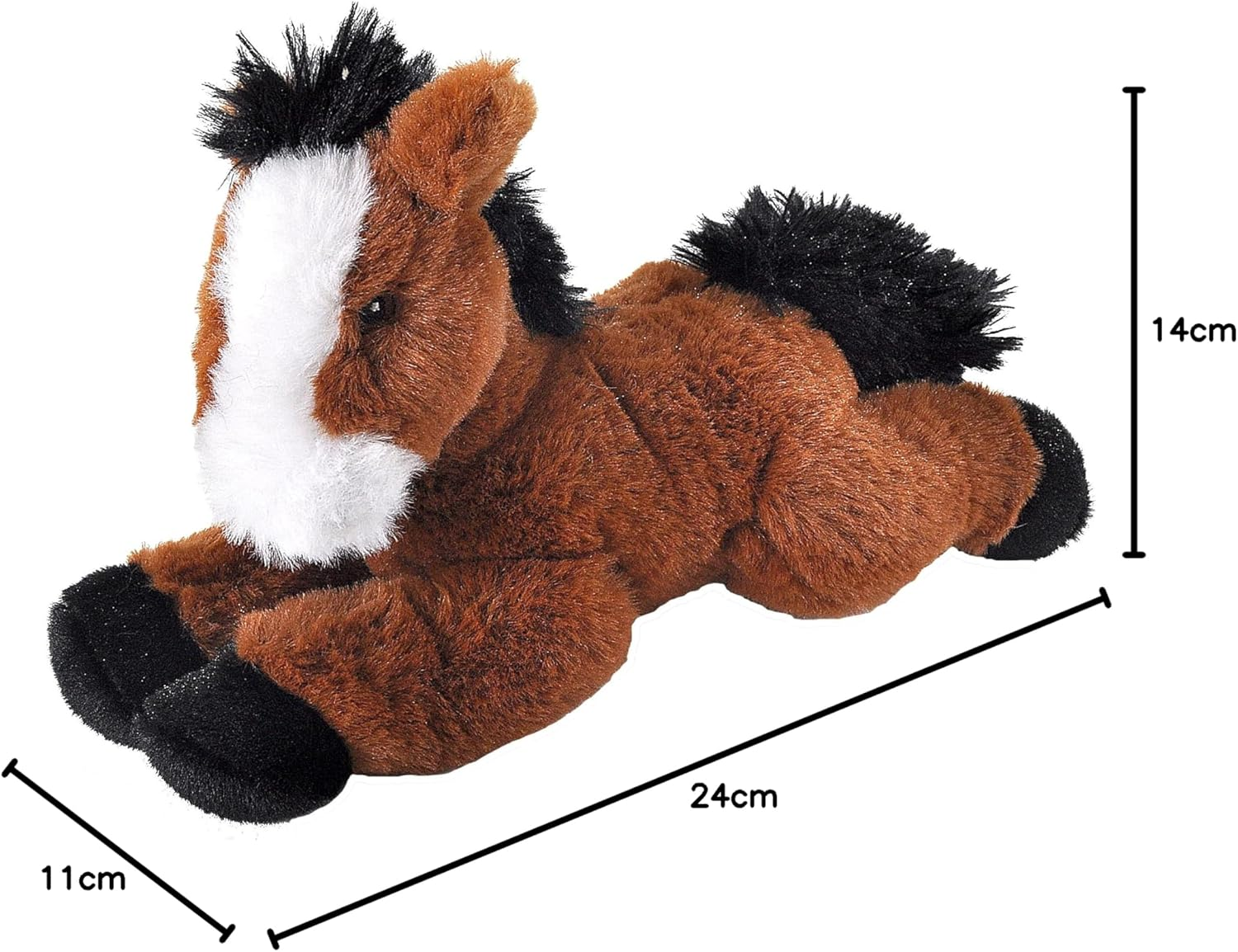 Wild Republic Ecokins Mini Horse, Stuffed Animal, 8 Inches, Kids, Plush Toy, Made from Spun Recycled Water Bottles, Eco Friendly, Child&rsquo;S Room Decor