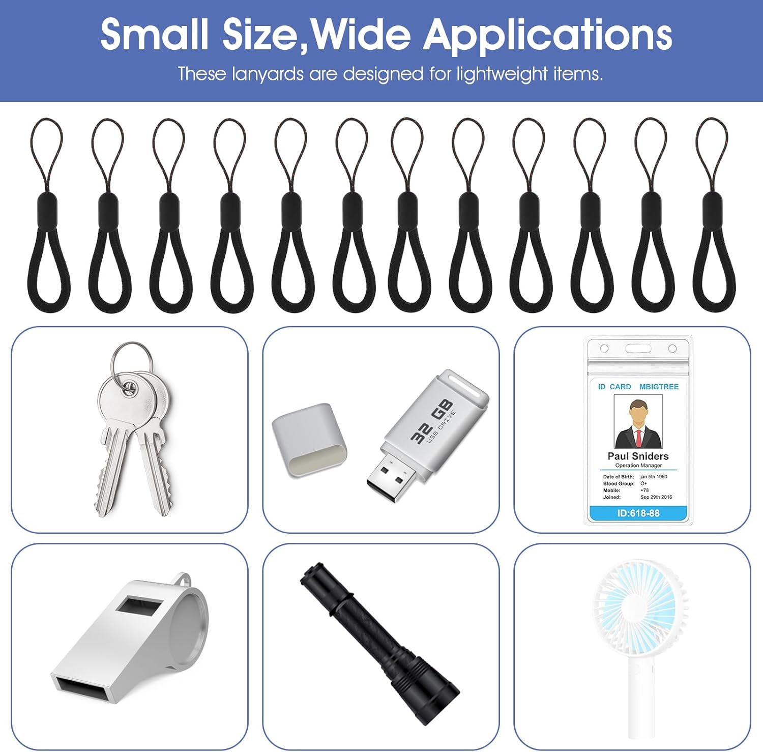 Amabro Adjustable Lanyard Finger Strap Wrist Lanyard Ring Lanyard Short Rope for Cell Phones, Phone Cases, Keys, Cameras, Etc image number 4