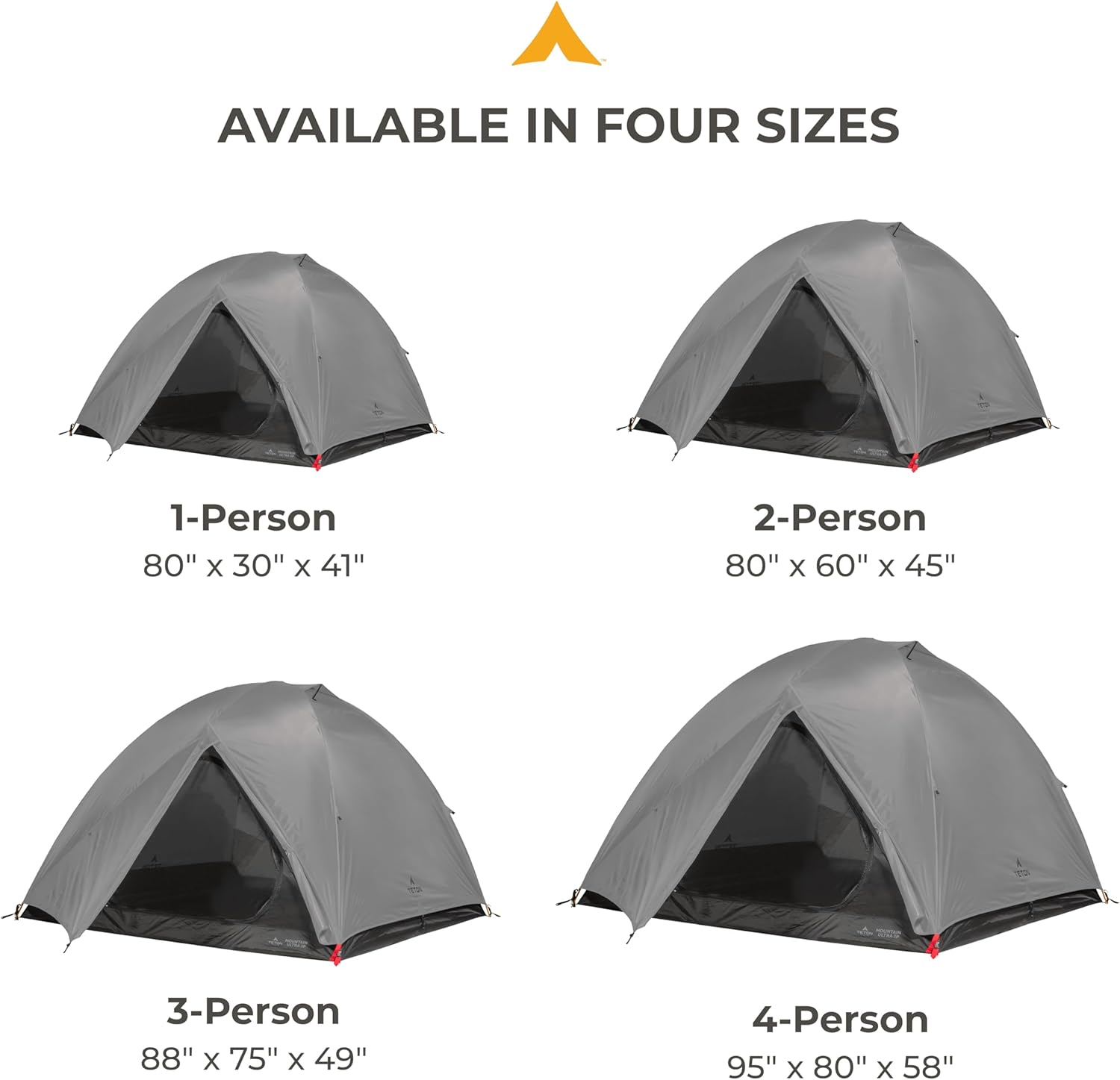 Teton Sports Mountain Ultra Tent; 1-4 Person Backpacking Dome Tent for Camping