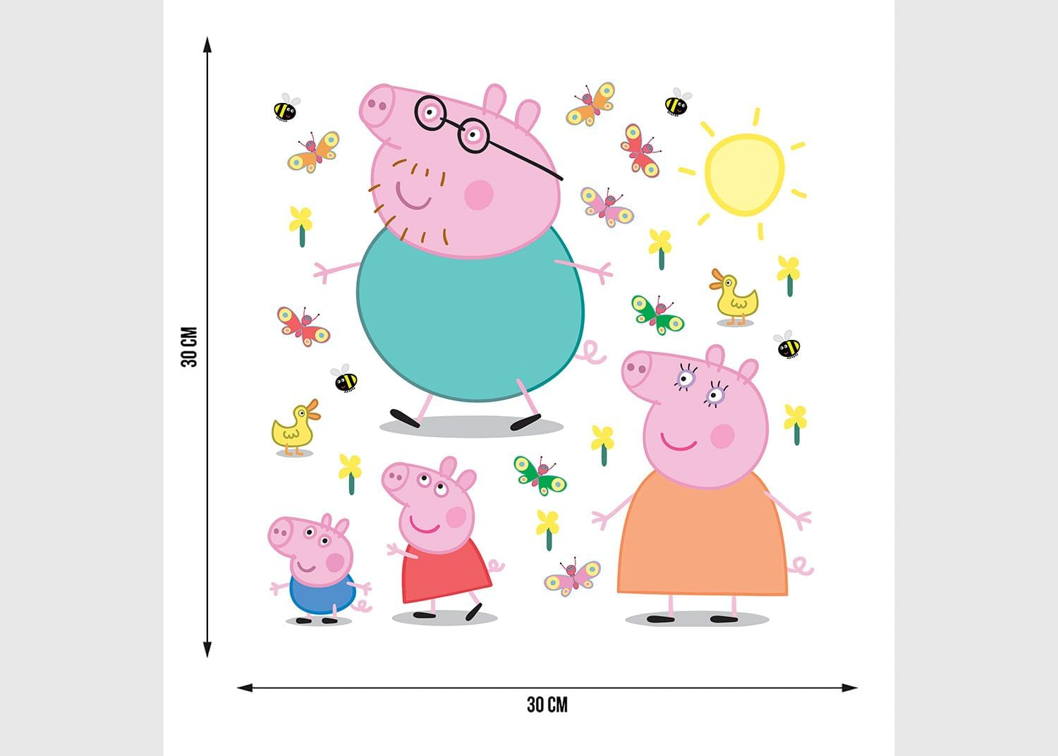 AG Design AG Design ADKS 3832 Peppa Pig Classic Children'S Room Wall Stickers, Wall Sticker, Boy Decoration, 30 X 30 Cm image number 2