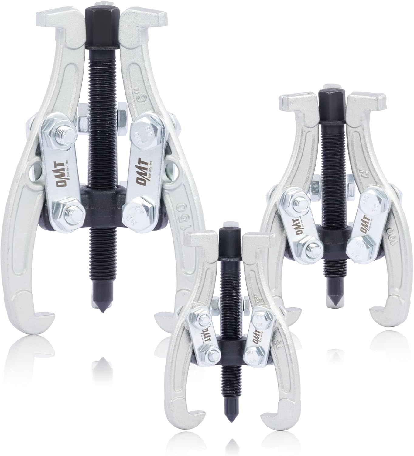 Orion Motor Tech Gear Puller Set, 3" 4" 6" 3 Jaw Puller Kit for Pulley Gear Bearing Flywheel Removal, Heavy Duty Pulley Puller with Reversible Jaws 3 Pcs Bearing Puller Tool Kit image number 6