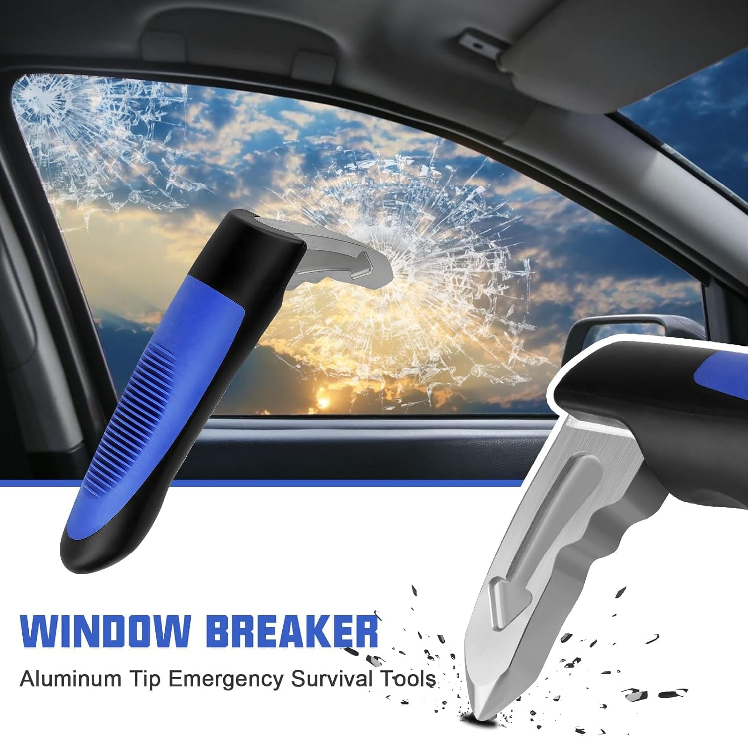 Car Door Handle Assist for Elderly Car Handle Assist Portable Vehicle Support Handle for Getting in and Out of Car Car Door Latch Handle with Window Breaker for Seniors and Handicapped image number 5