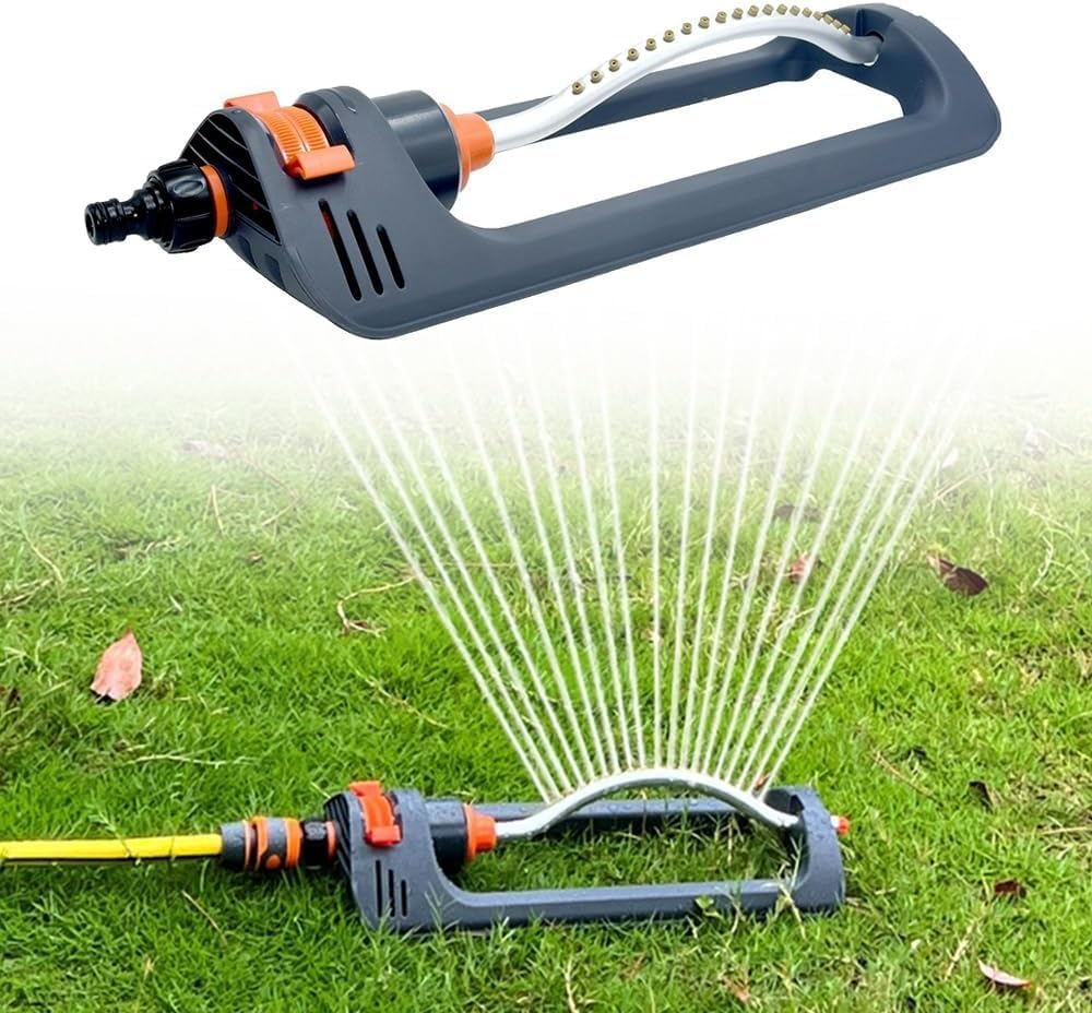 Garden Lawn Sprinkler, Oscillating Square Sprinkler, 4 Adjustable Sprinkler Range, Garden Sprinkler 180&deg; Large Areas image number 2