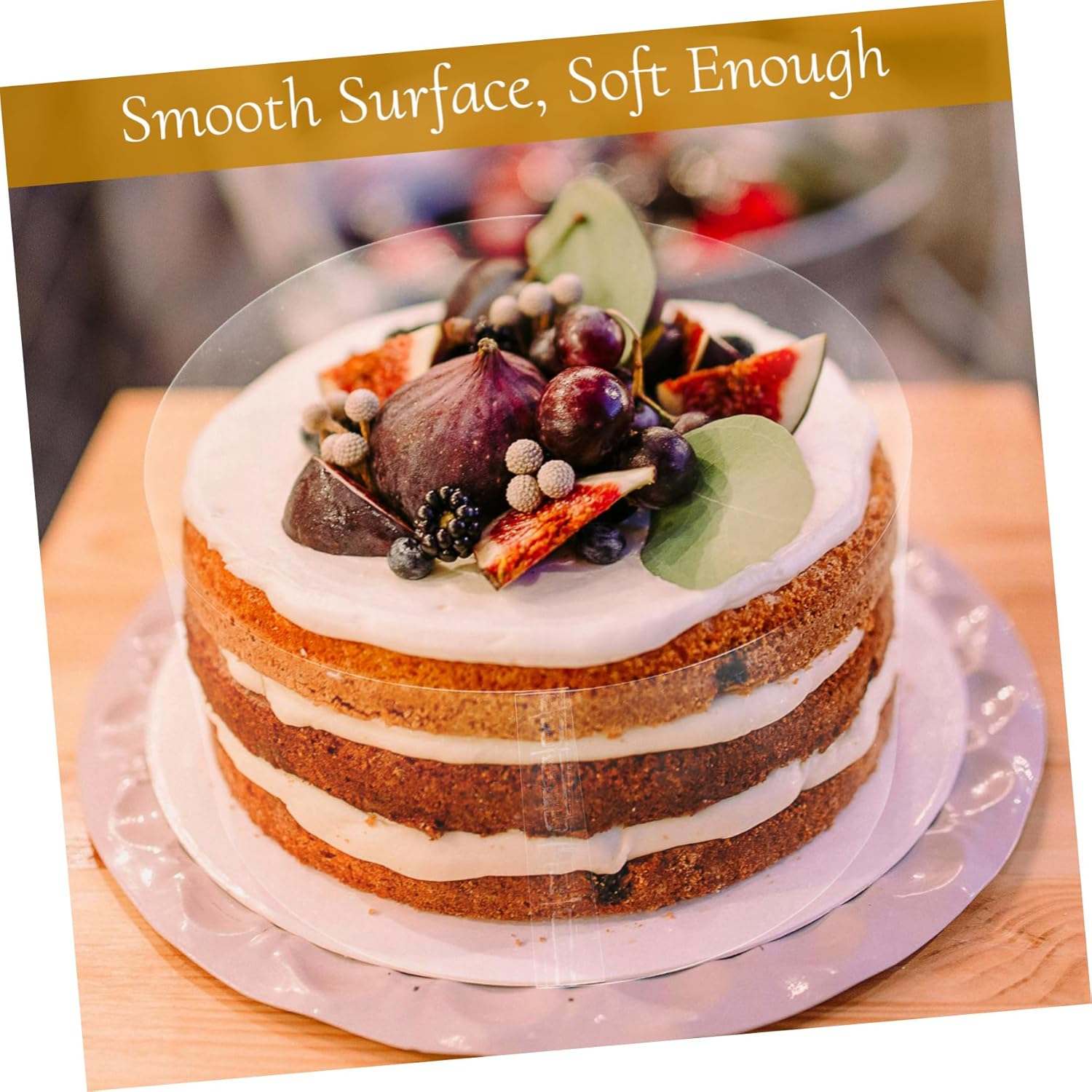 100 Sheets Cake Decorations Self-Adhesive Cake Collars for Birthday Wedding Baking image number 3