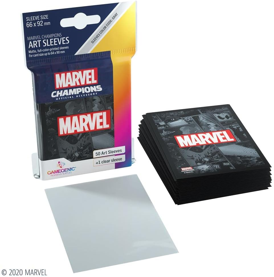 Gamegenic Asmodee North America Marvel Black Marvel Champions Art Sleeves