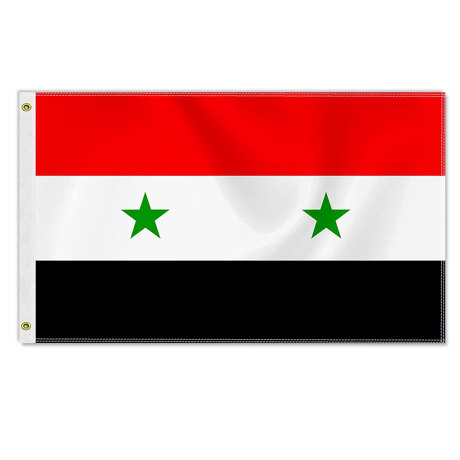 Large 3&times;5 FT Syria Flag, Big 75D Syrians National Outdoor Banner,Decorgarden with Brass Gromment image number 1