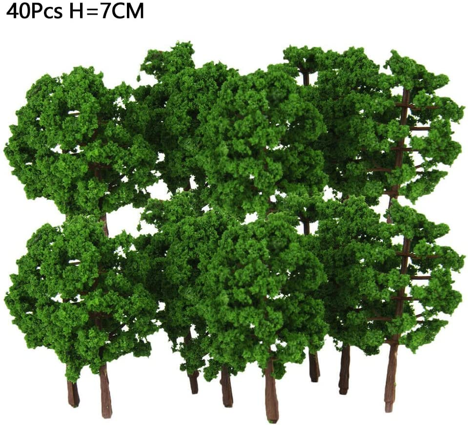 40 Pieces Model Trees, 7Cm for MINI Diorama Model Trees, for Miniature Landscape Trees DIY Train Railways Scenery Layout image number 2