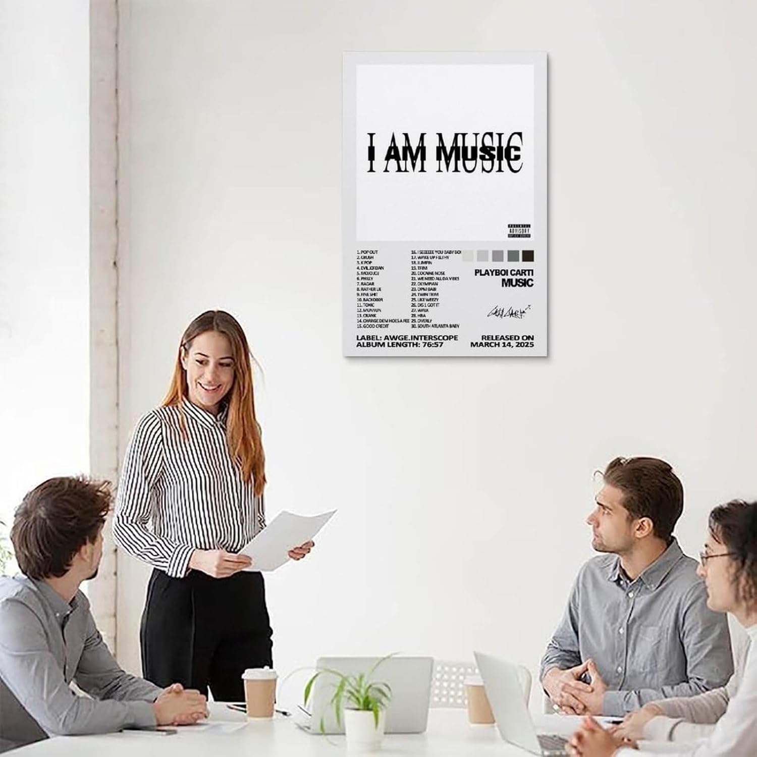 Music Playboi Album Carti Poster Poster Canvas Painting Wall Art Picture Home Decor Print for Bedroom Living Room Dorm Study Bar Office 12X18Inch(30X45Cm) image number 5