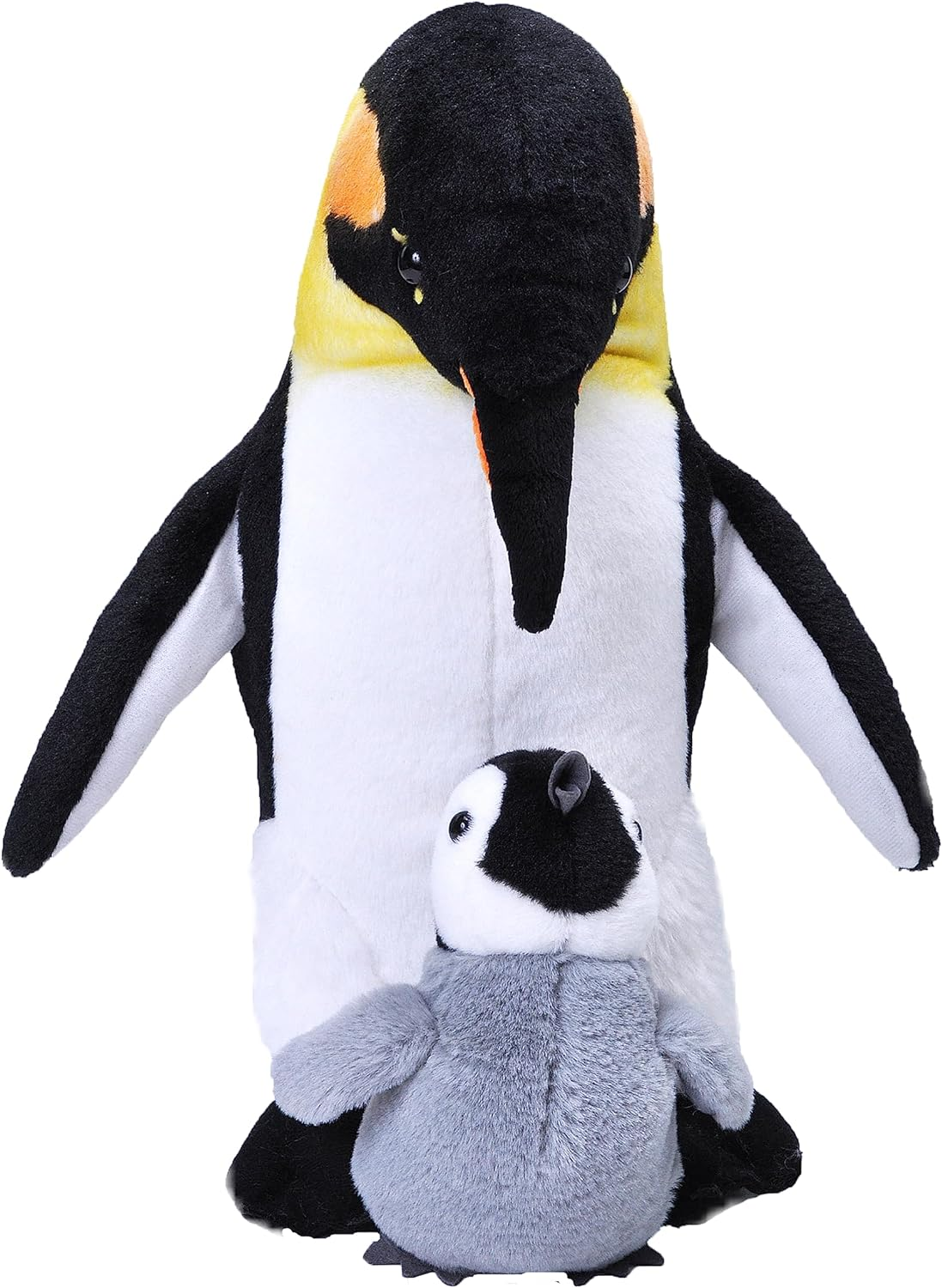 Wild Republic Mom and Baby Emperor Penguin, Stuffed Animal, 12 Inches, Plush Toy, Fill Is Spun Recycled Water Bottles