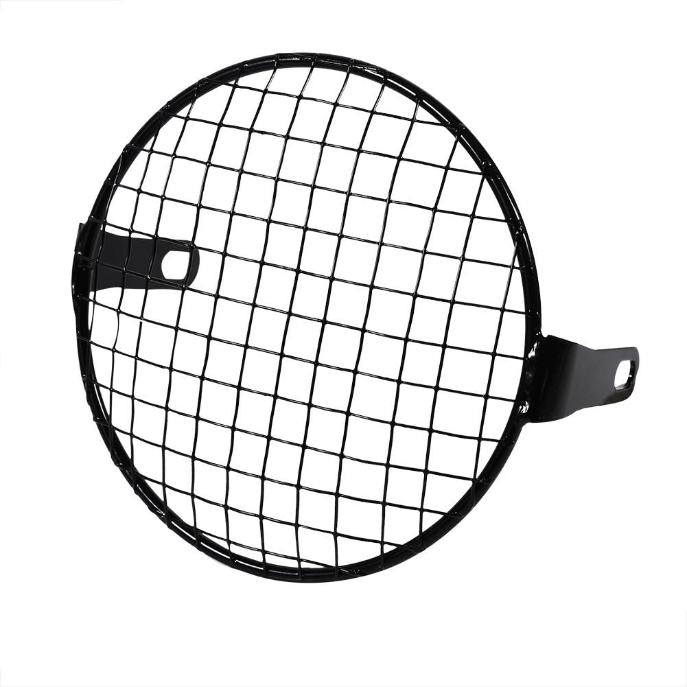 Yosoo 16Cm Metal Mesh Grill Headlight Protector Guard Cover for Motorcycle(Black) image number 5