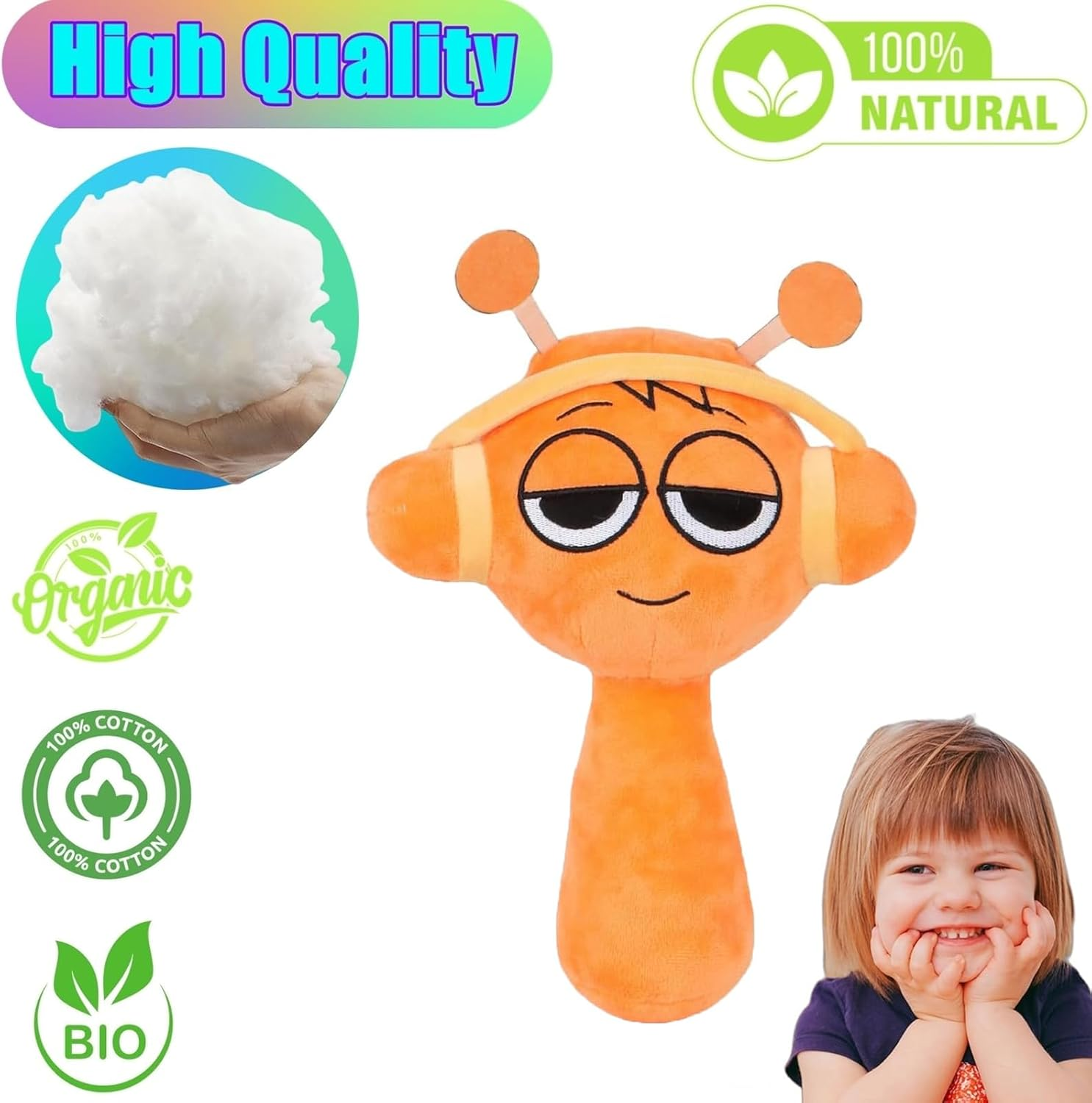 Sprunki Oren Plush Toy - 10" Soft Monster Game Character Plush for Boys Girls, Perfect for Halloween, Christmas, Birthday