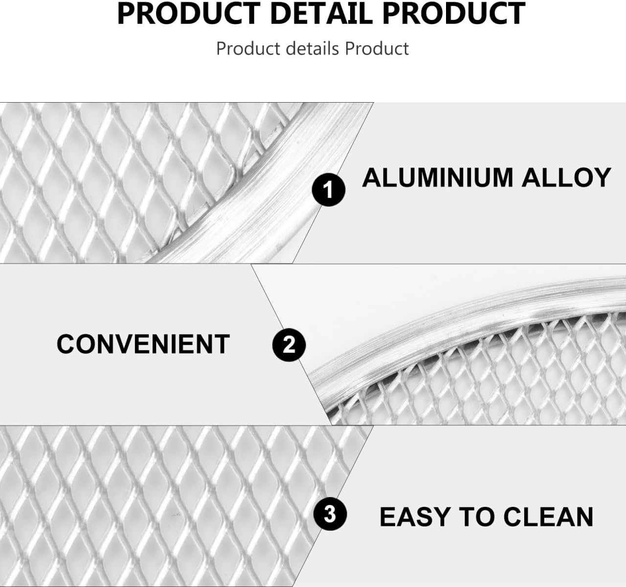 Luxshiny Non-Stick Aluminum Pizza Baking Tray Net with Perforated Design 13 Inch round Pizza Pan for Oven Home Restaurant Commercial Use image number 6