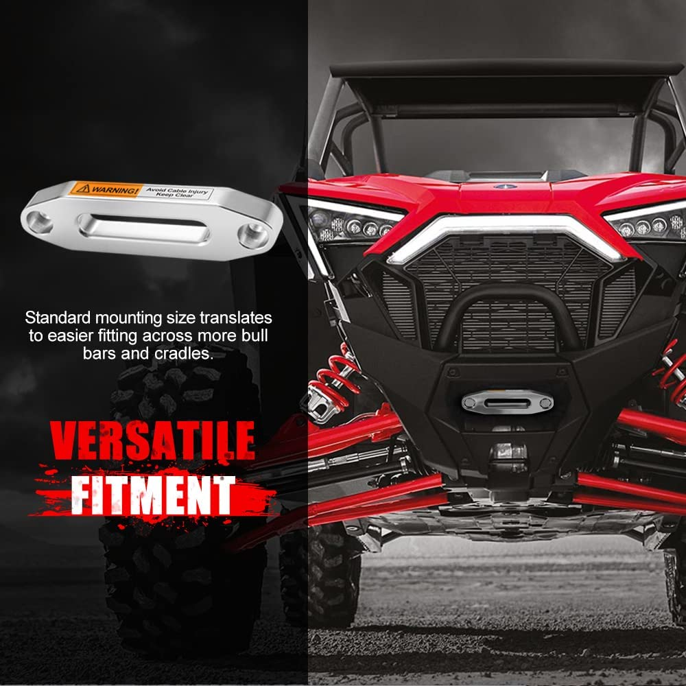 FIERYRED Electric Winch 4500Lbs/2045Kg 12V Synthetic Rope Wireless Remotes ATV UTV image number 1