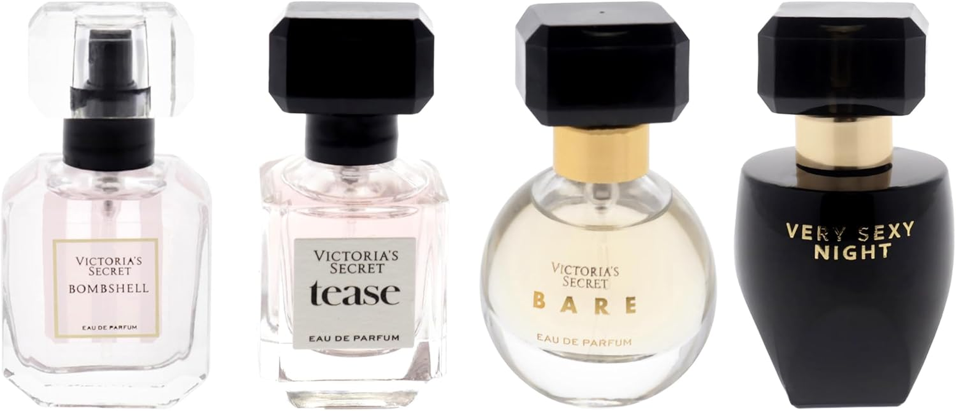 Fragrance Discovery Set by Victorias Secret for Women - 4 Pc Mini Gift Set 0.25Oz Bombshell EDP Spray, 0.25Oz Tease EDP Spray, 0.25Oz Bare EDP Spray, 0.25Oz Very Sexy Night EDP Spray image number 6