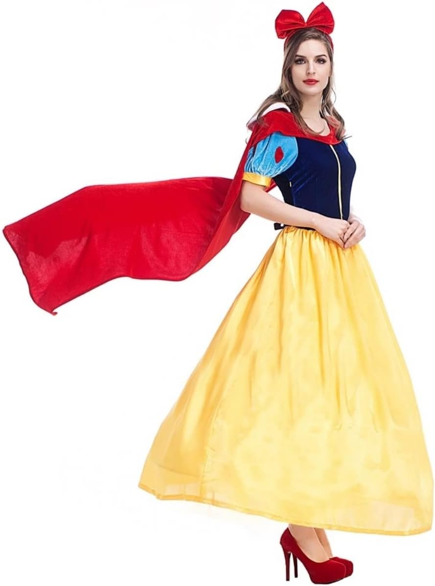 Snow White Princess Long Dress Costume Holloween Fairytale Theme Party Fancy Dress Book Week image number 4
