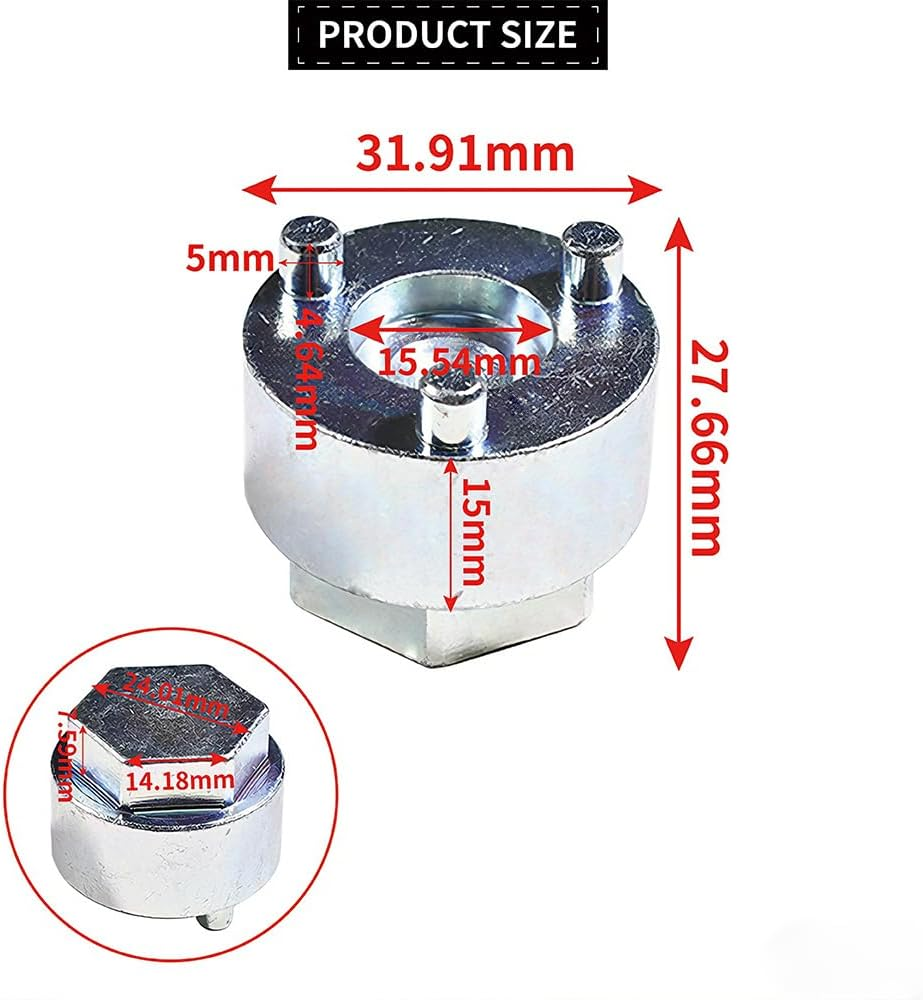 Steering Rack 24Mm Hex Head Direction Machine Removal Tool Thrust Piece 32106891974 Compatible with BMW F30 F3X 1 2 3 Series image number 4