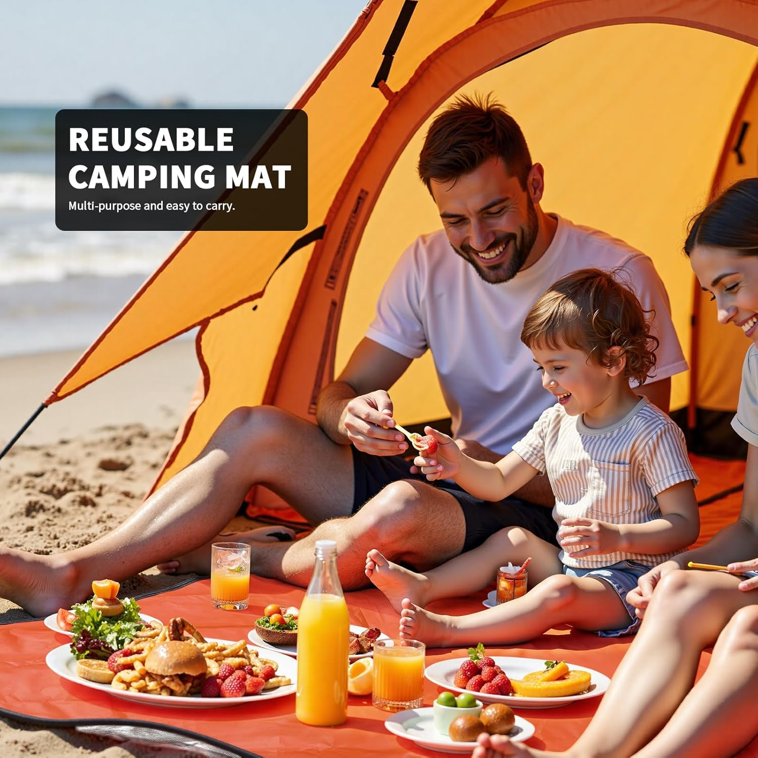 Multi Functional Emergency Blanket, Outdoor Insulation, Portable Waterproof Pad, Emergency Blanket, Canopy Three in One,210 * 150Mm Multifunctional Reflective Tarp Insulate Blanket image number 5