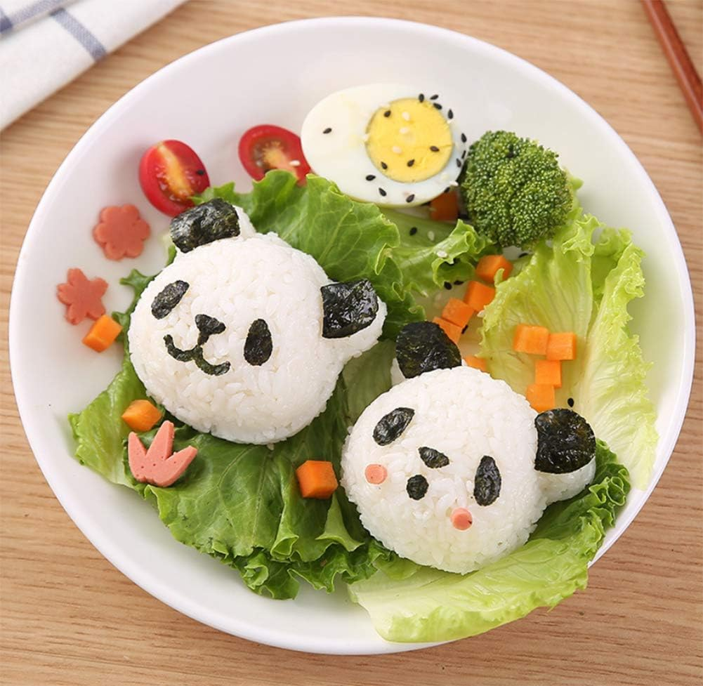 JENNY-BABY Onigiri Mold, Bento Box Accessories Bento Boxes for Kids Lunches Decor Lunch Box for Kids Kawaii Kitchen Sushi Kit of Animal Shape Sushi Mold DIY Press Sandwich Maker for Sandwich Press image number 1