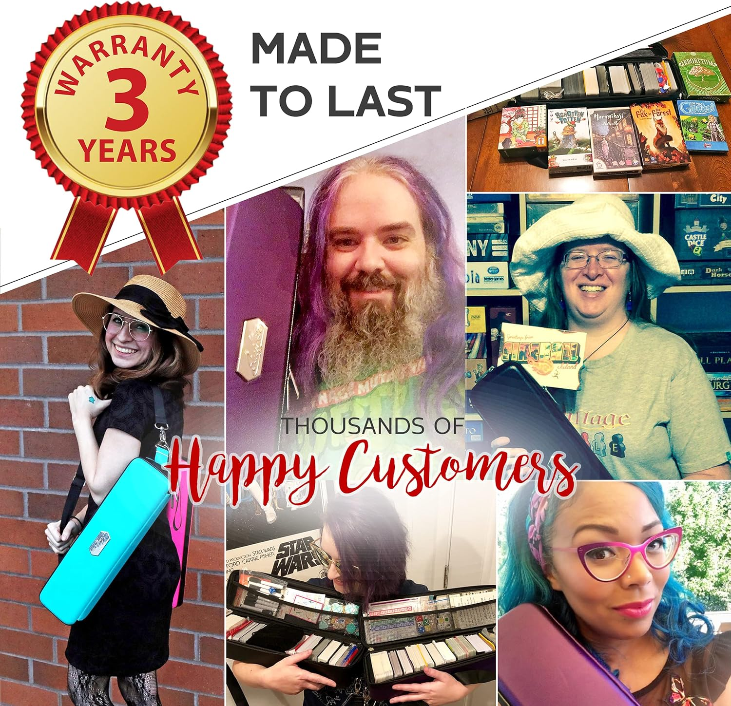 Quiver Time Purple Quiver Card Carrying Case - TCG Cards Deck Box Holder for Trading Cards, MTG Bag Playing Card Case (+Wrist & Shoulder Strap, Dividers, Separators, Corner Pads + 100 Apollo Sleeves) image number 1