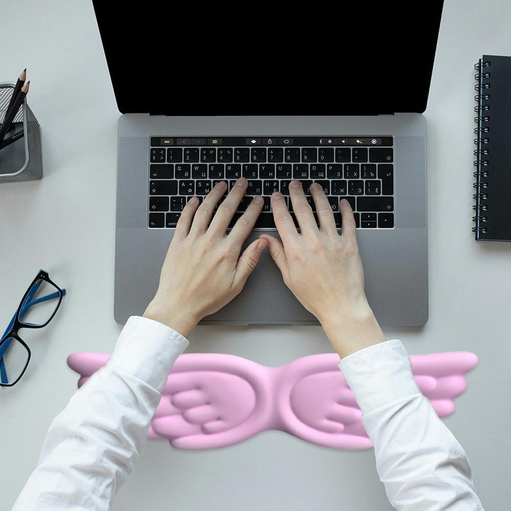 Keyboard Wrist Rest Angel Wings Keyboard Wrist Rest Easy Typing, Pain Relief for Computer and Laptop Home Office Gaming image number 1