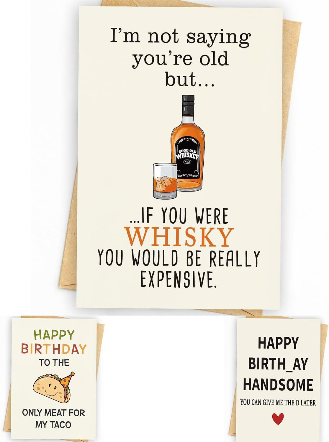 Funny Birthday Card with Envelopes, for Funny Birthday Card & Gift for Friend'S,Husband, Men, Boyfriend, and Him | Happy Birthday Decorations Couple Gifts image number 6