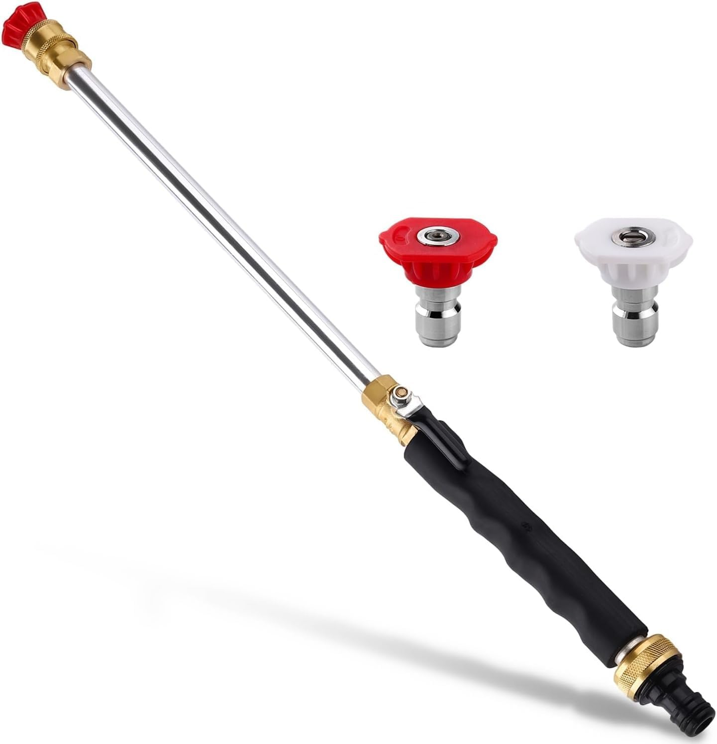 Garden Hose Power Washer, 2025 Upgraded Jet Nozzle, 2 High-Pressure Nozzles, Quick Connectors (Black) image number 6