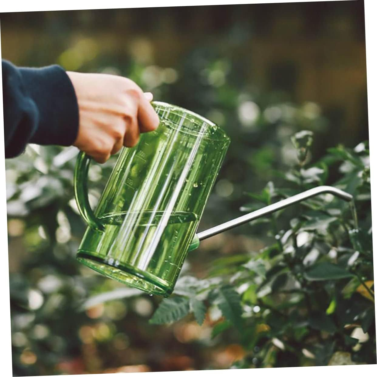 Yardenfun Watering Can Long Mouth and Scale for Flower Gardening and Succulent Watering Made of Plastic Material image number 4