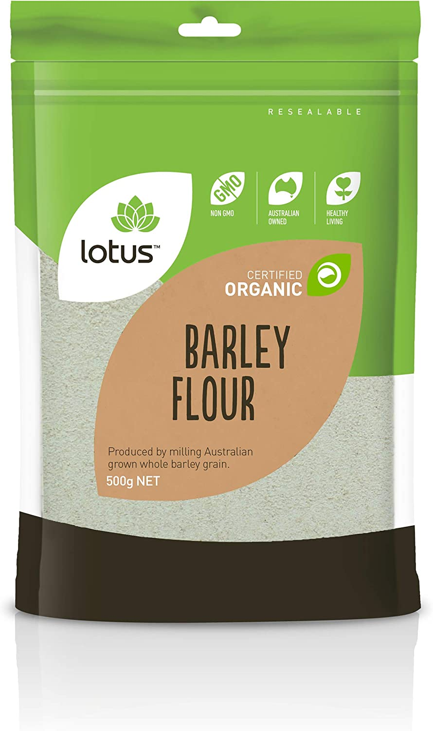 Lotus Organic Barley Flour 500 G, 500 G image number 2
