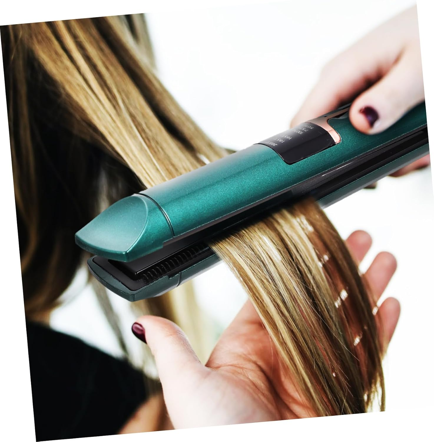 Minkissy Dual Purpose Hair Straightener Curler Styling Wand Wireless Portable Curling Iron Hair Styling Tool for Home Barbers image number 2