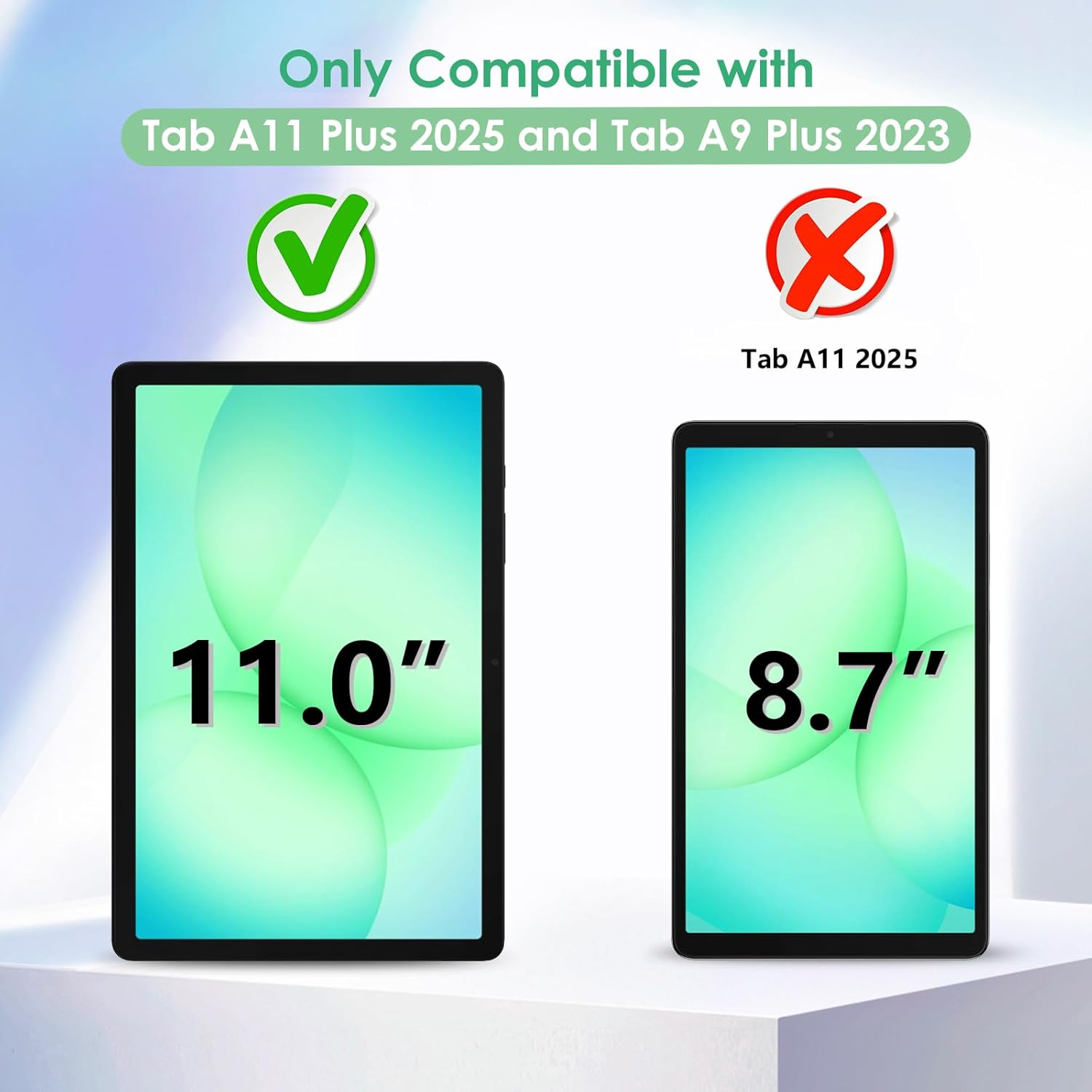 [3 Pack] Screen Protector Compatible with Samsung Galaxy Tab A11 Plus/Tab A9+ / A9 plus 11" SM-X210/X215/X216, 9H Hardness, HD Clear, Scratch-Resistant, Bubble Free, Easy Installation image number 5