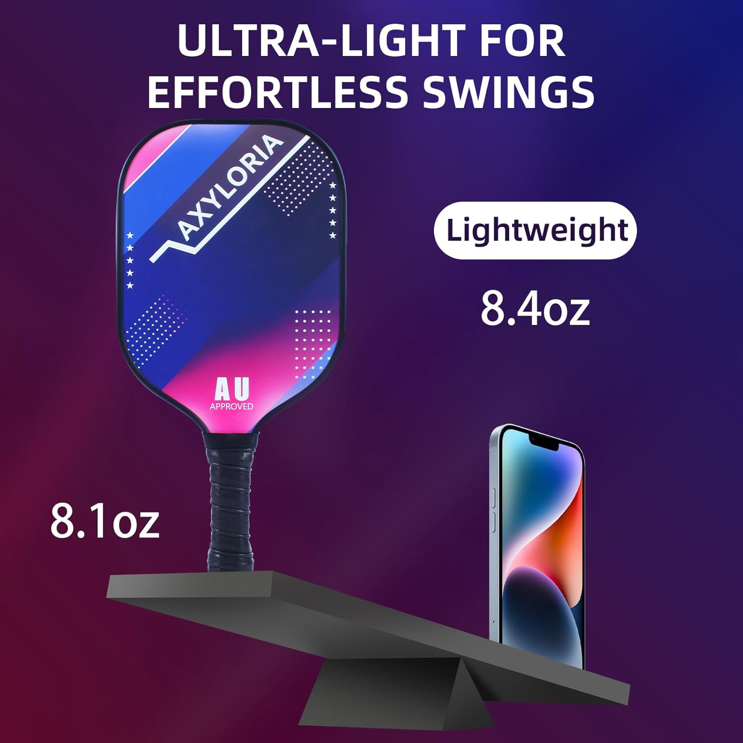 Pickleball Paddle, USAPA Approved Pickle Ball Paddles, Premium Fiberglass Face & Honeycomb Core, 7.8Oz Lightweight Pickleball Racket for Men/Women image number 4