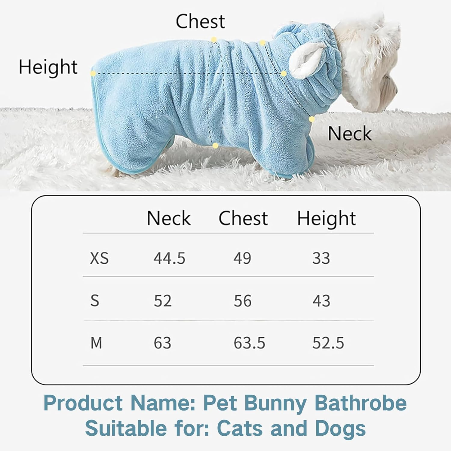 Dog Bathrobe - Super Absorbent Pet Drying Robe, Quick-Dry Bath Towel for Dogs after Swimming & Showering, Soft & Comfortable Puppy Bathrobe for Small to Medium Breeds XS Pink image number 6