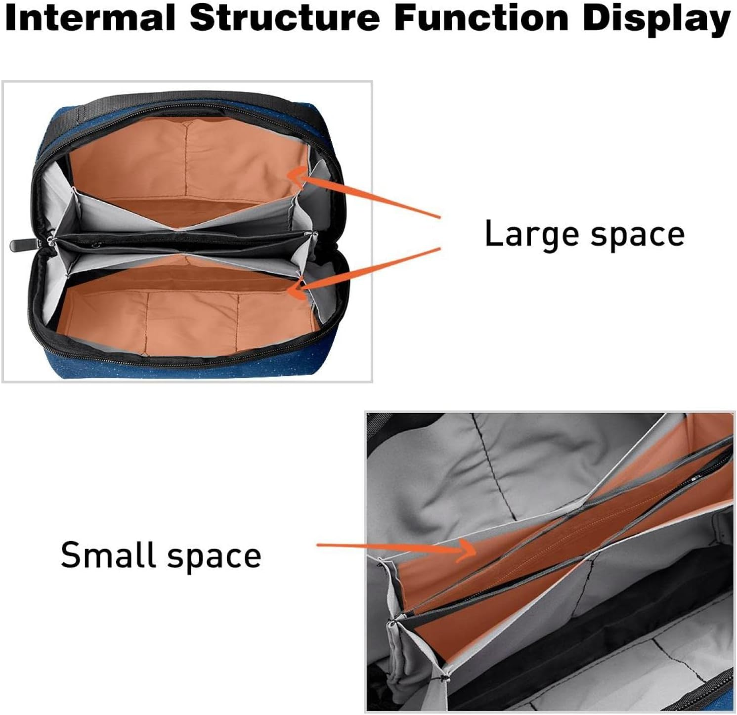 Cosmetic Bag for Women, Adorable Roomy Makeup Bags Travel Water Resistant Toiletry Bag Accessories Organizer, Christmas Cartoon Elk Santa Claus image number 2